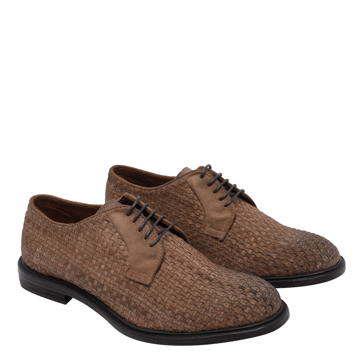 Pawelks Flat Shoes Brown Suede Leather/leather Sole