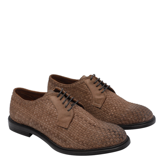 Pawelks Flat Shoes Brown Suede Leather/leather Sole