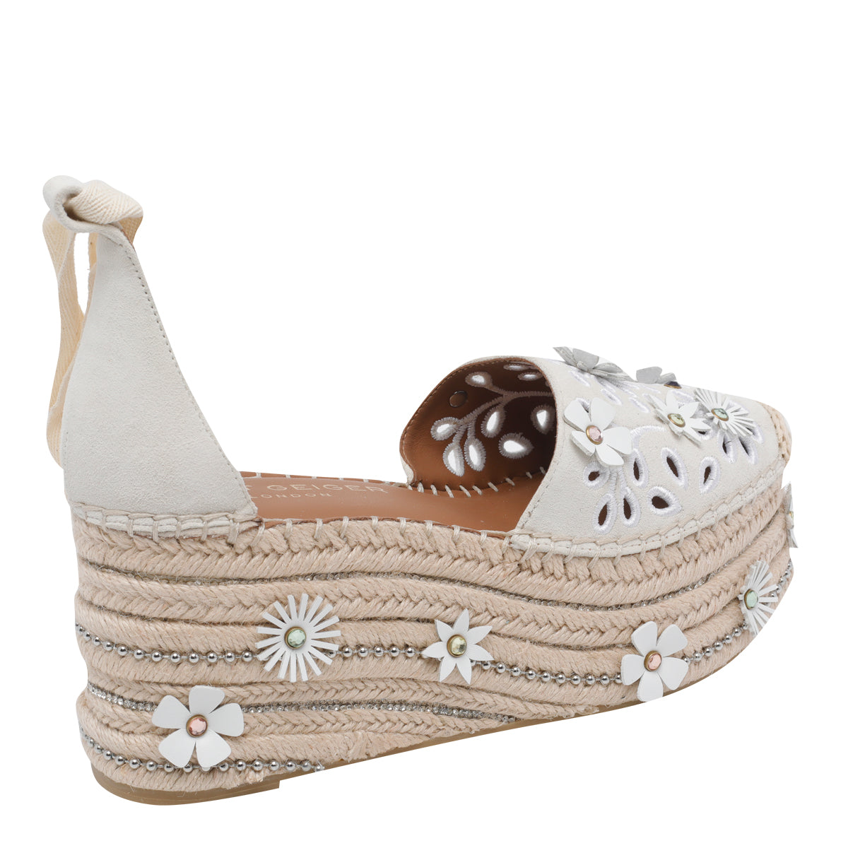 Kurt Geiger Sandals White Suede Leather/rubber Sole
