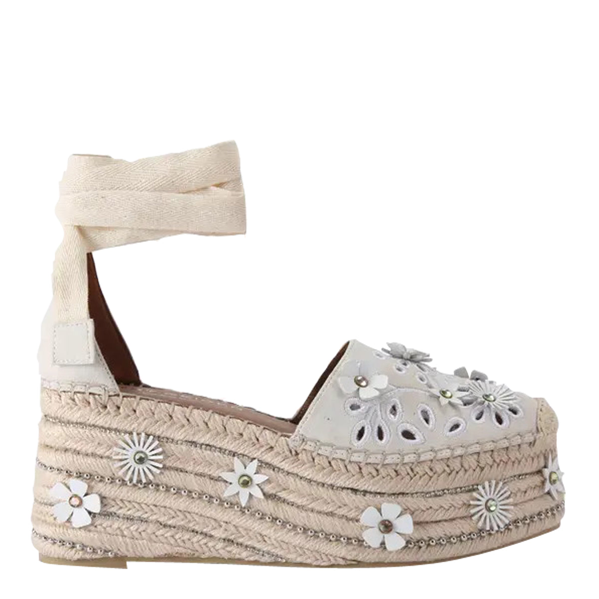 Kurt Geiger Sandals White Suede Leather/rubber Sole