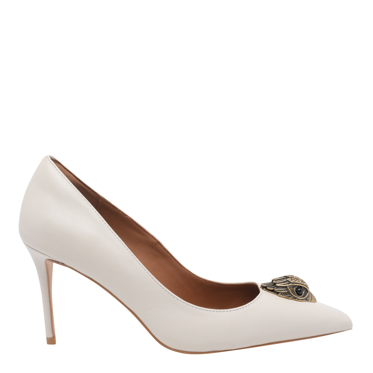 Kurt Geiger With Heel White Calf Leather/rubber Sole