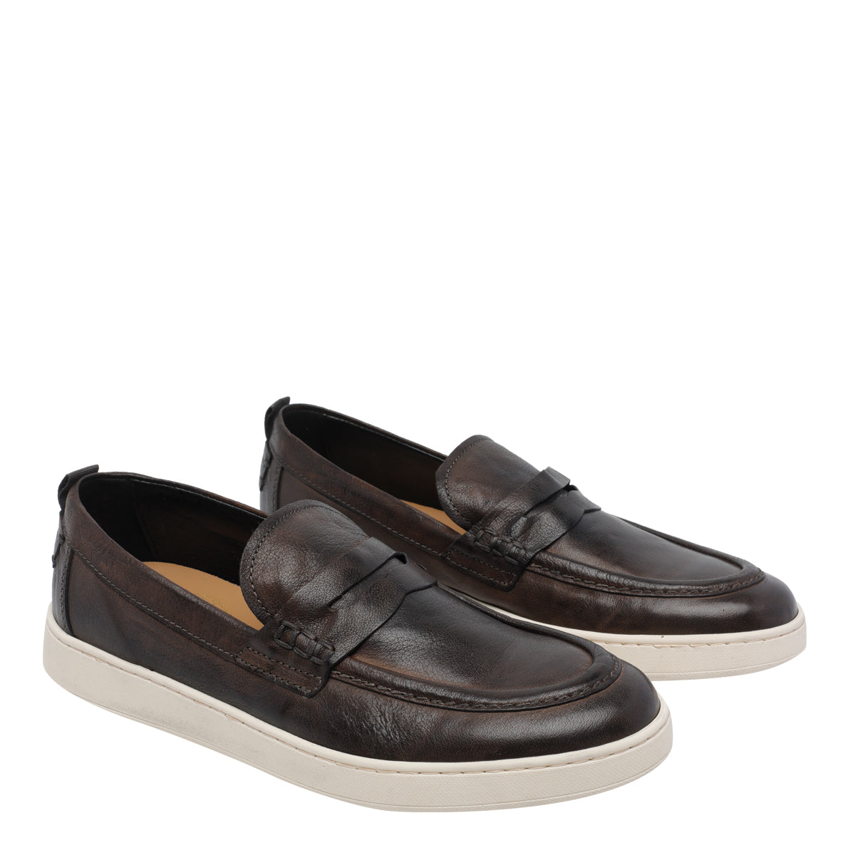 Pawelks Flat Shoes Brown Calf Leather/rubber Sole