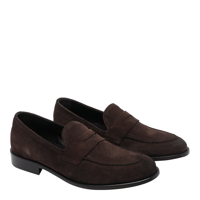 Pawelks Flat Shoes Brown Suede Leather/leather Sole