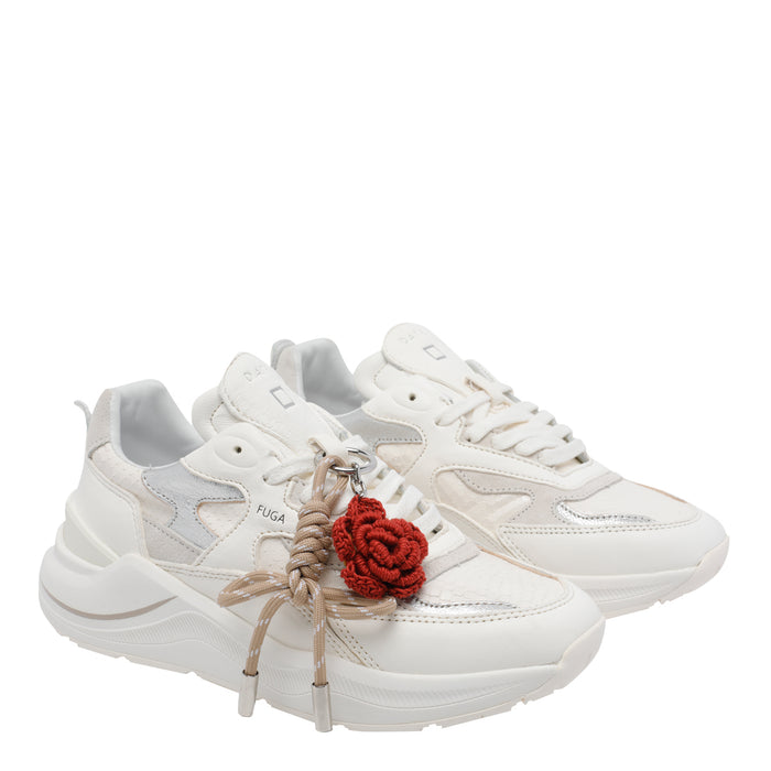 D.a.t.e. Sneakers White Calf Leather/rubber Sole