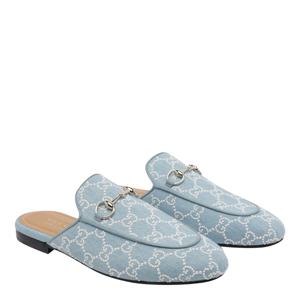 Gucci Sandals Blue Fabric/leather Sole
