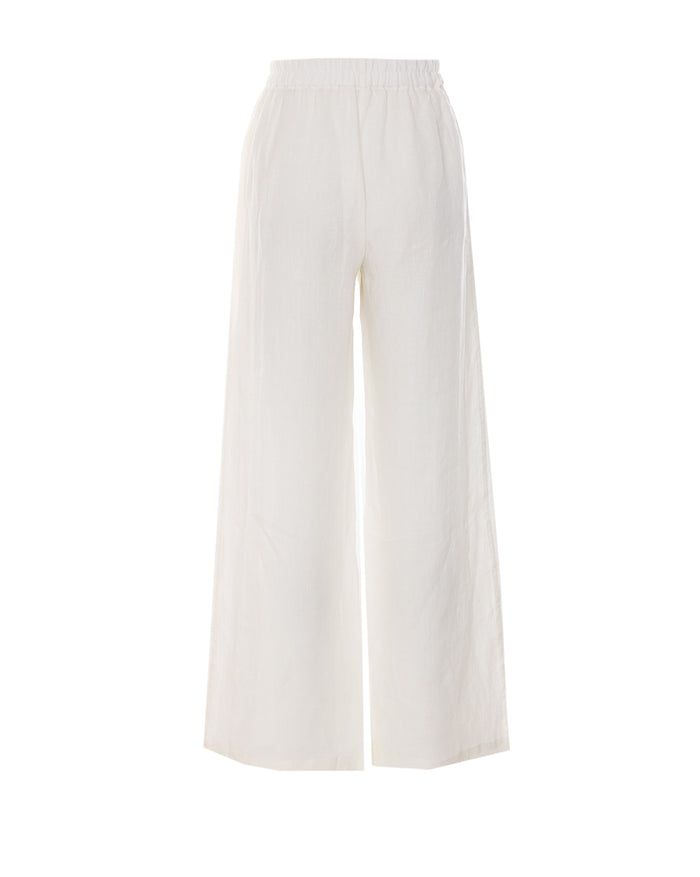 Maurizio Trousers White Linen