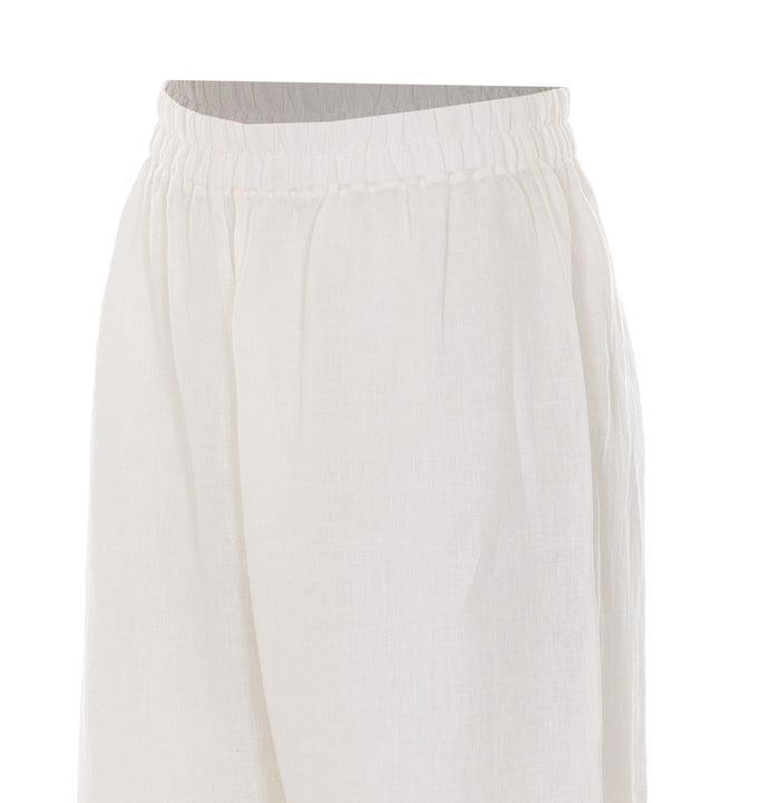Maurizio Trousers White Linen