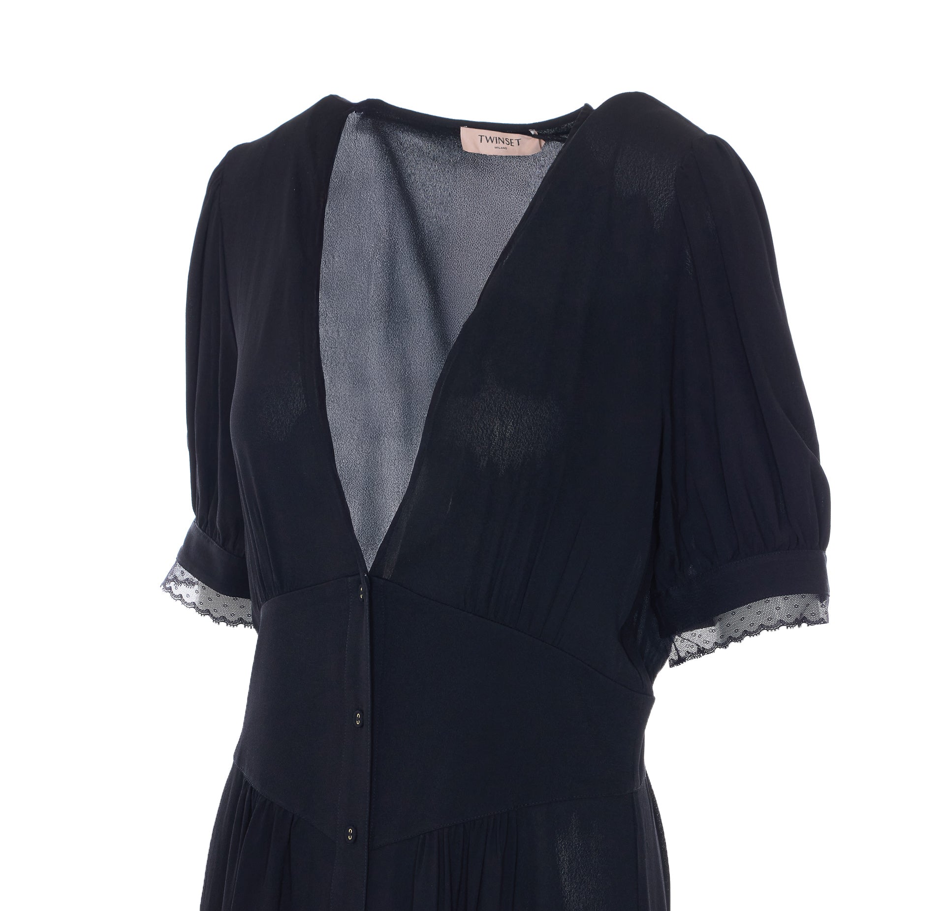 Twin-Set Dresses Black Viscose