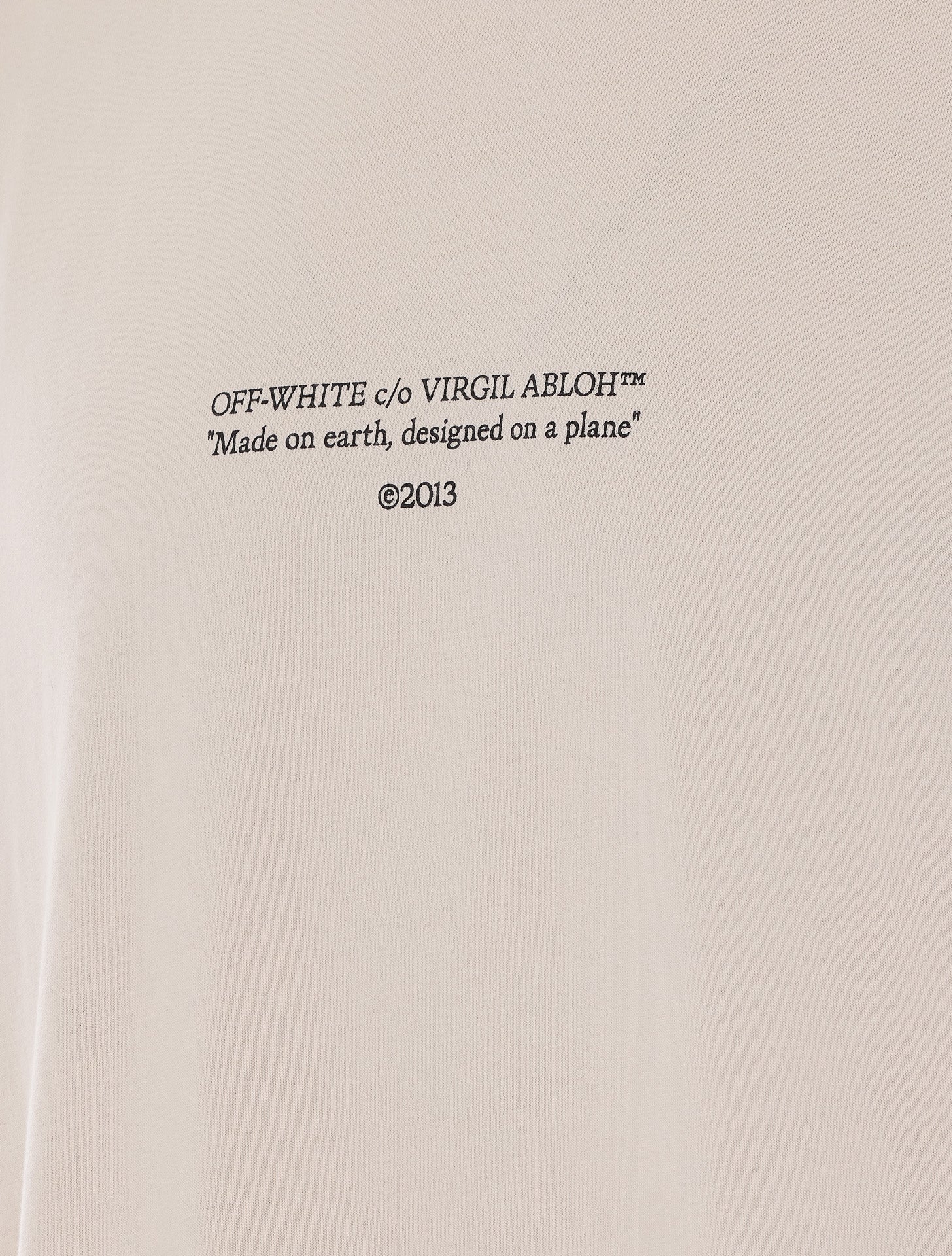 Off White T-Shirts And Polos Beige Cotton