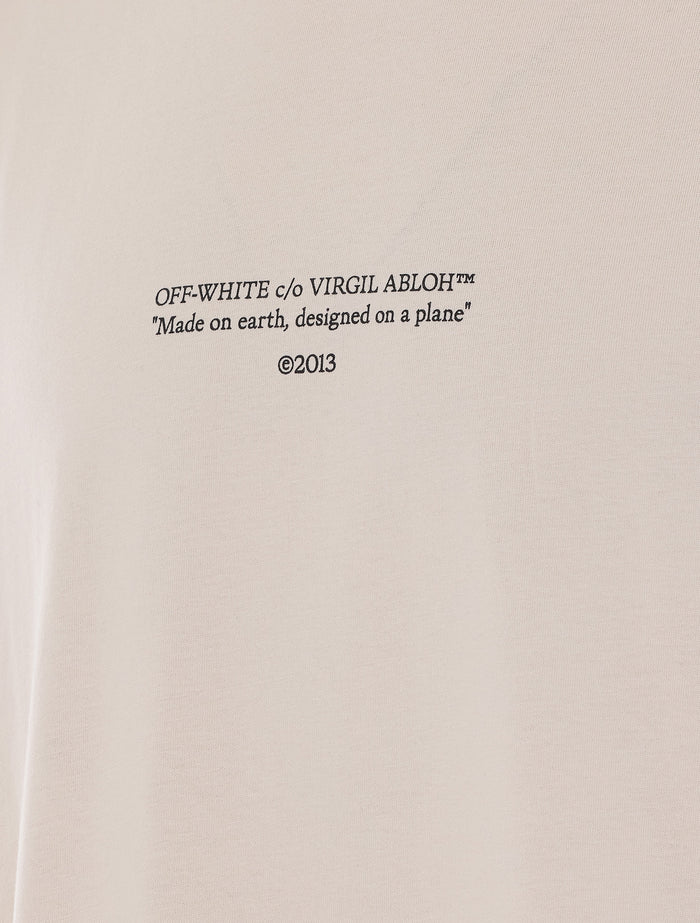Off White T-Shirts And Polos Beige Cotton