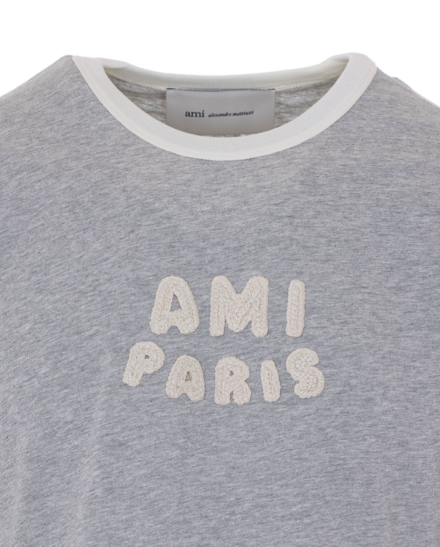 Ami Alexandre Matiussi T-Shirts And Polos Grey Cotton
