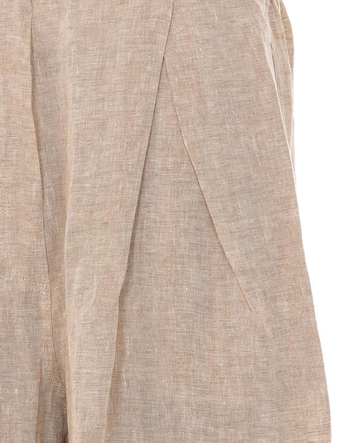 Maurizio Trousers Beige Linen