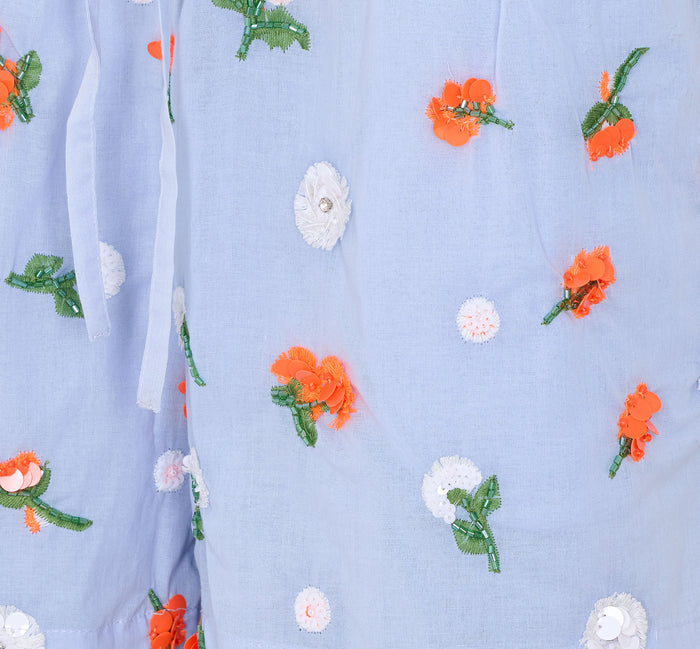 Essentiel Antwerp Shorts Blue Cotton