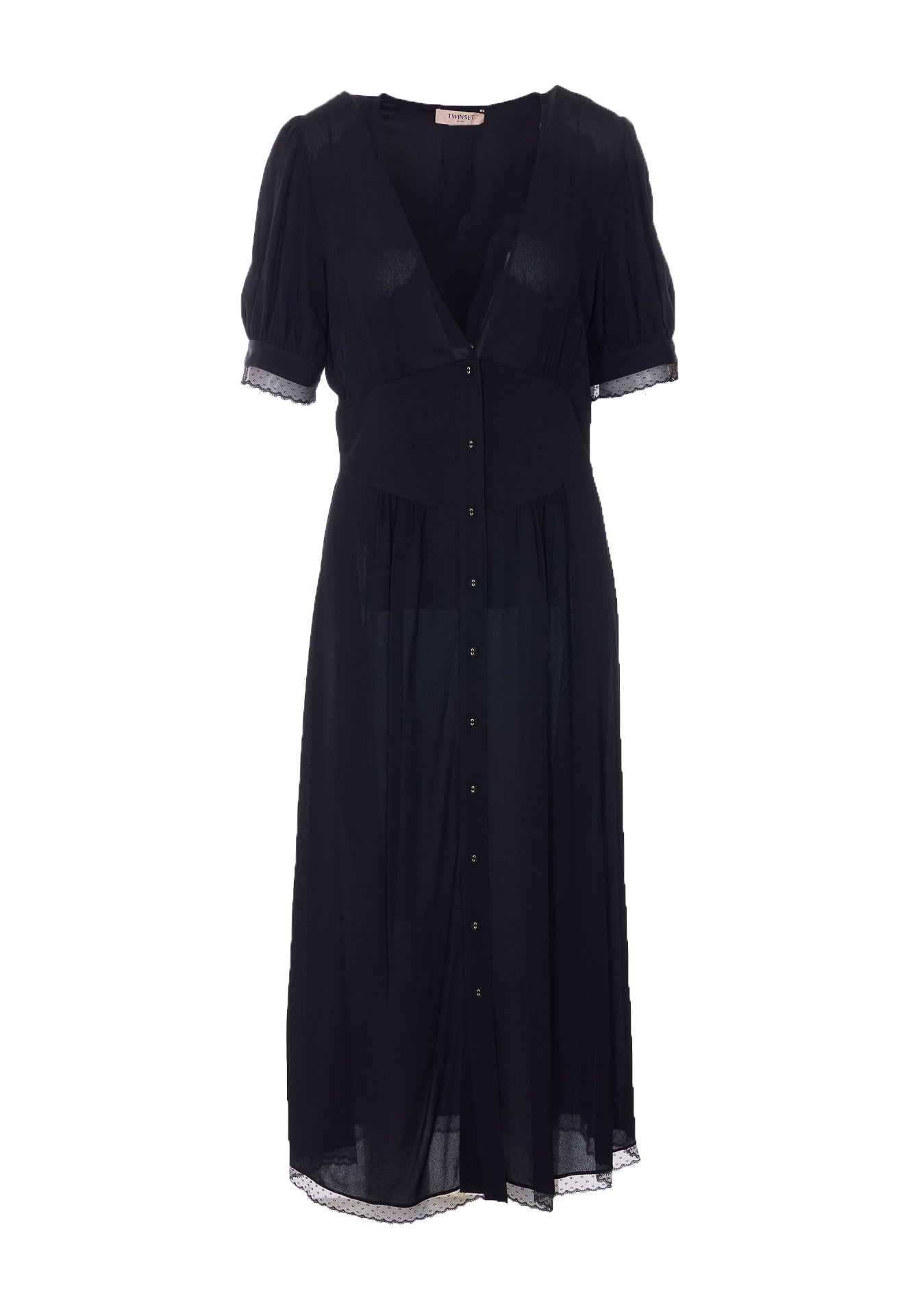 Twin-Set Dresses Black Viscose