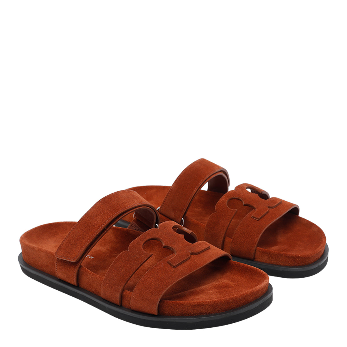 Tory Burch Sandals Brown Suede Leather/rubber Sole