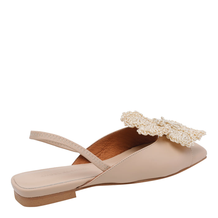 Angel Alarcon With Heel Beige Calf Leather/rubber Sole