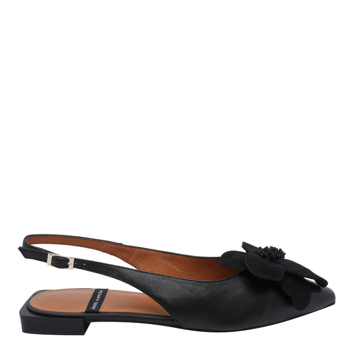 Angel Alarcon With Heel Black Suede Leather/rubber Sole