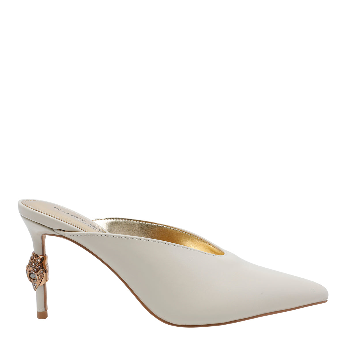 Kurt Geiger With Heel White Calf Leather/rubber Sole