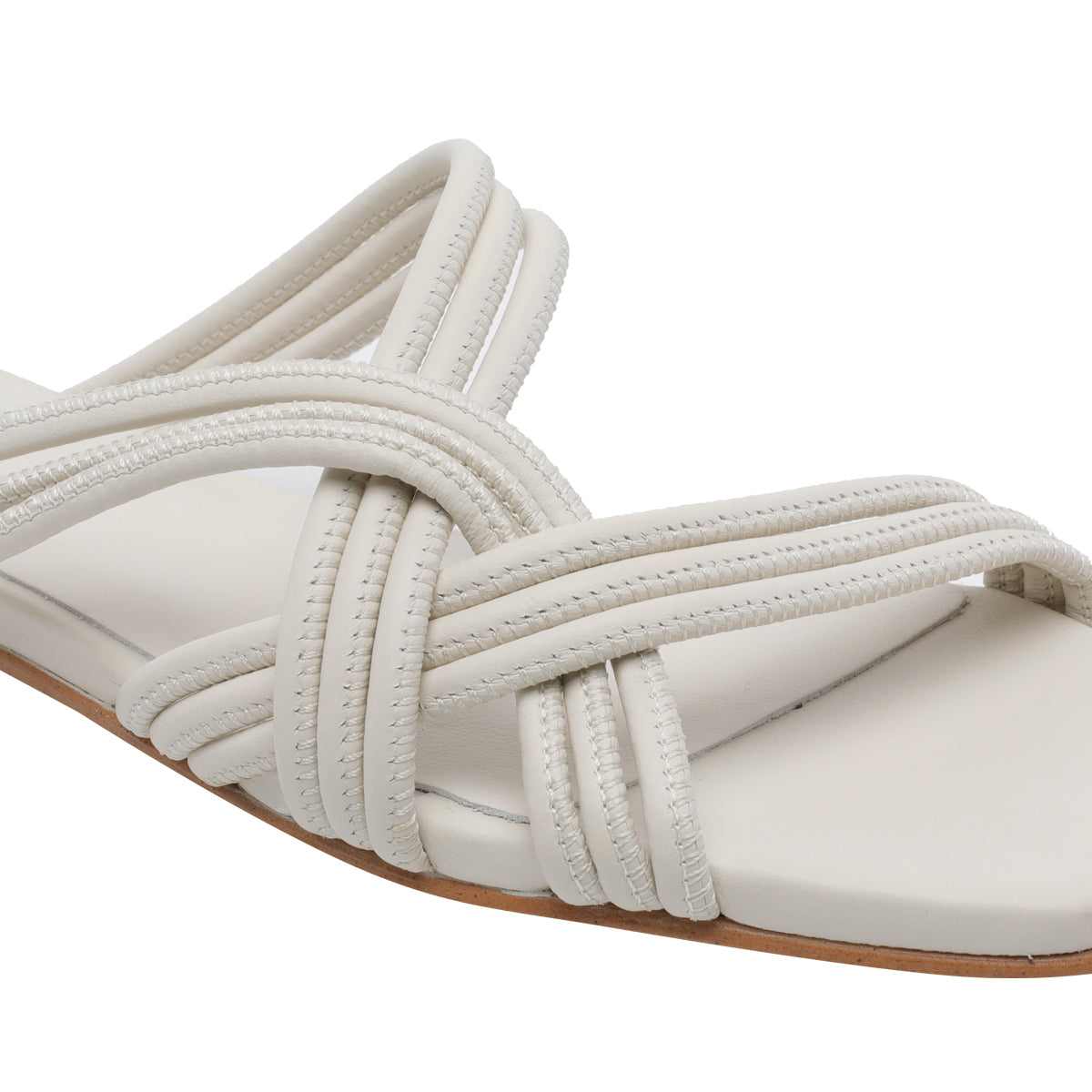 Angel Alarcon Sandals White Calf Leather/rubber Sole