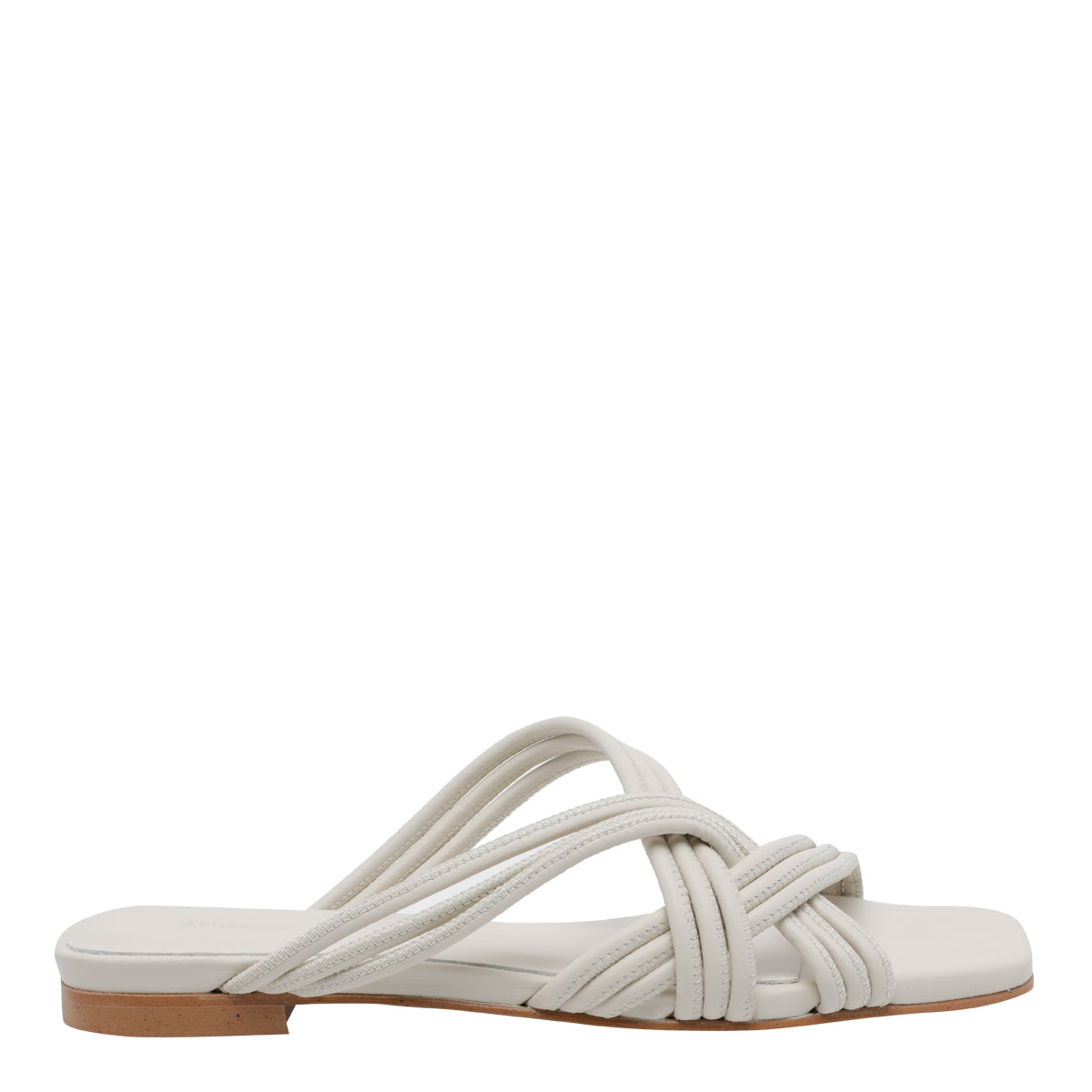 Angel Alarcon Sandals White Calf Leather/rubber Sole