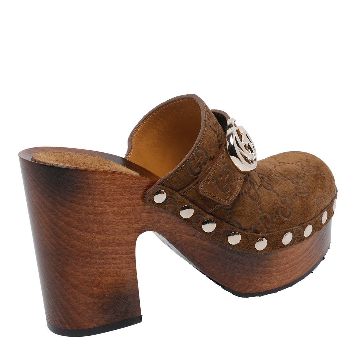 Gucci Sandals Brown Suede Leather/rubber Sole