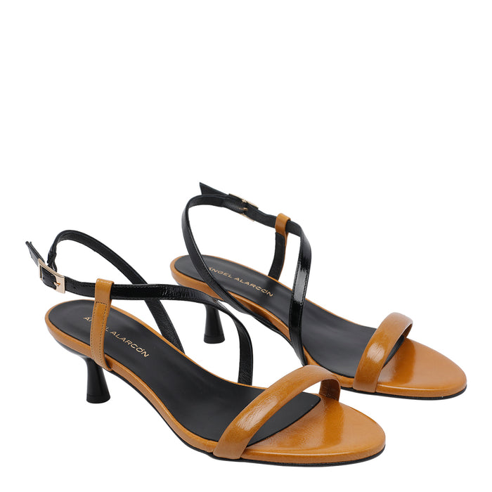 Angel Alarcon With Heel Black Calf Leather/rubber Sole