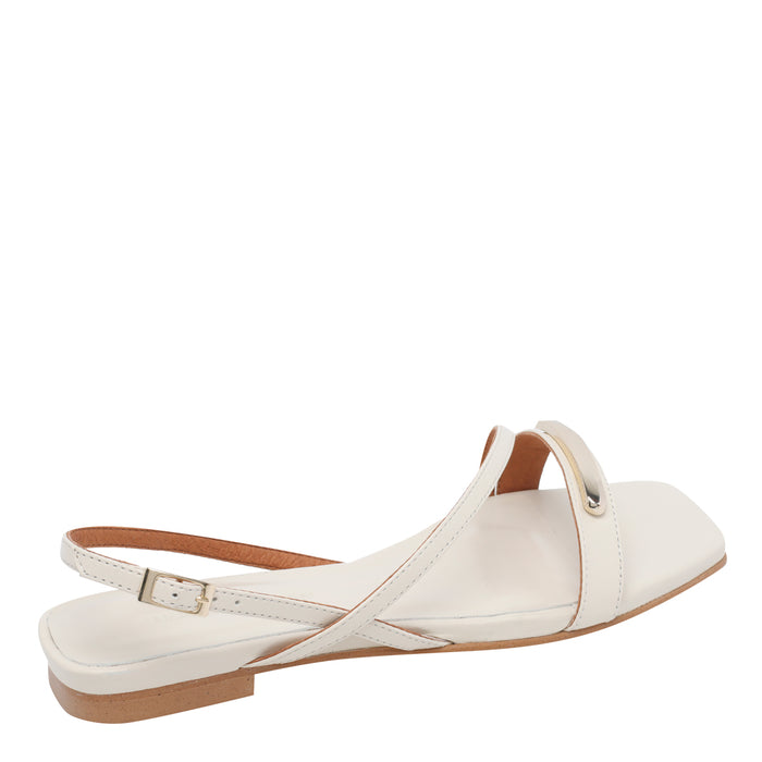 Angel Alarcon Sandals White Calf Leather/rubber Sole