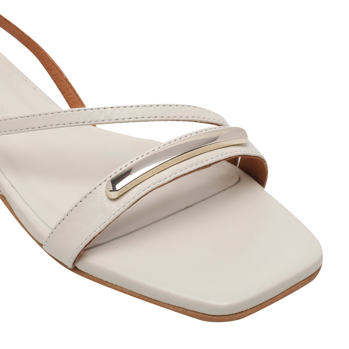 Angel Alarcon Sandals White Calf Leather/rubber Sole