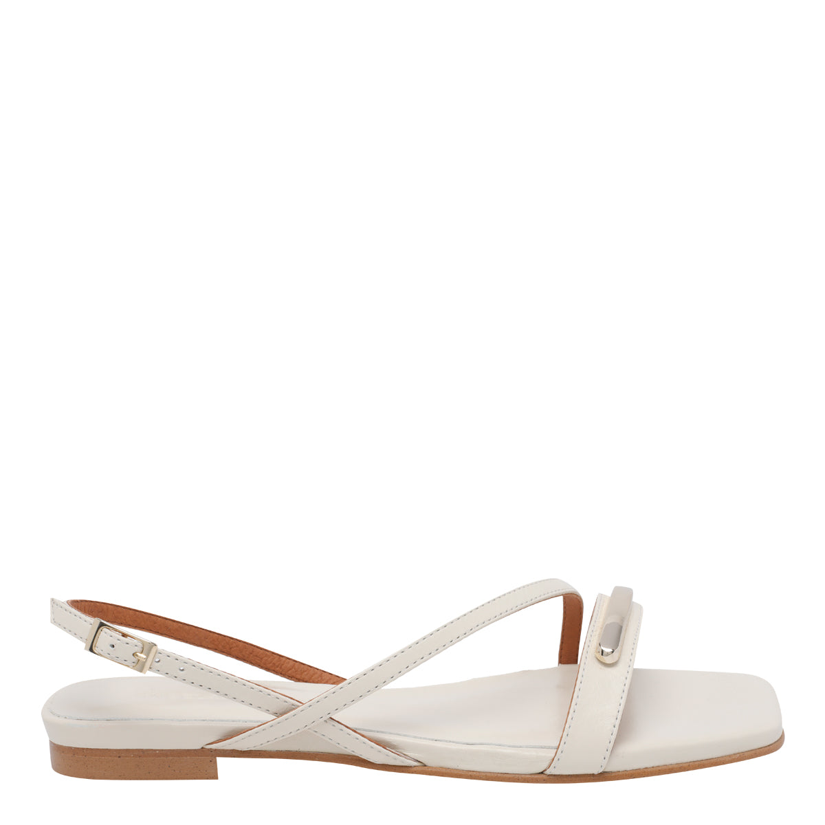 Angel Alarcon Sandals White Calf Leather/rubber Sole
