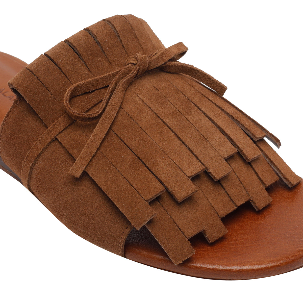 Angel Alarcon Sandals Brown Suede Leather/rubber Sole