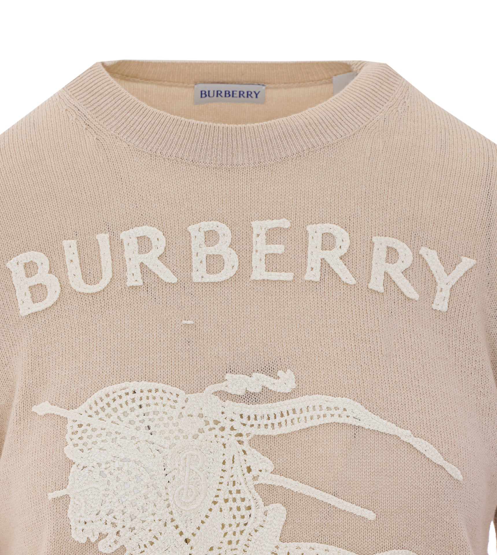 Burberry Sweaters Beige Cotton