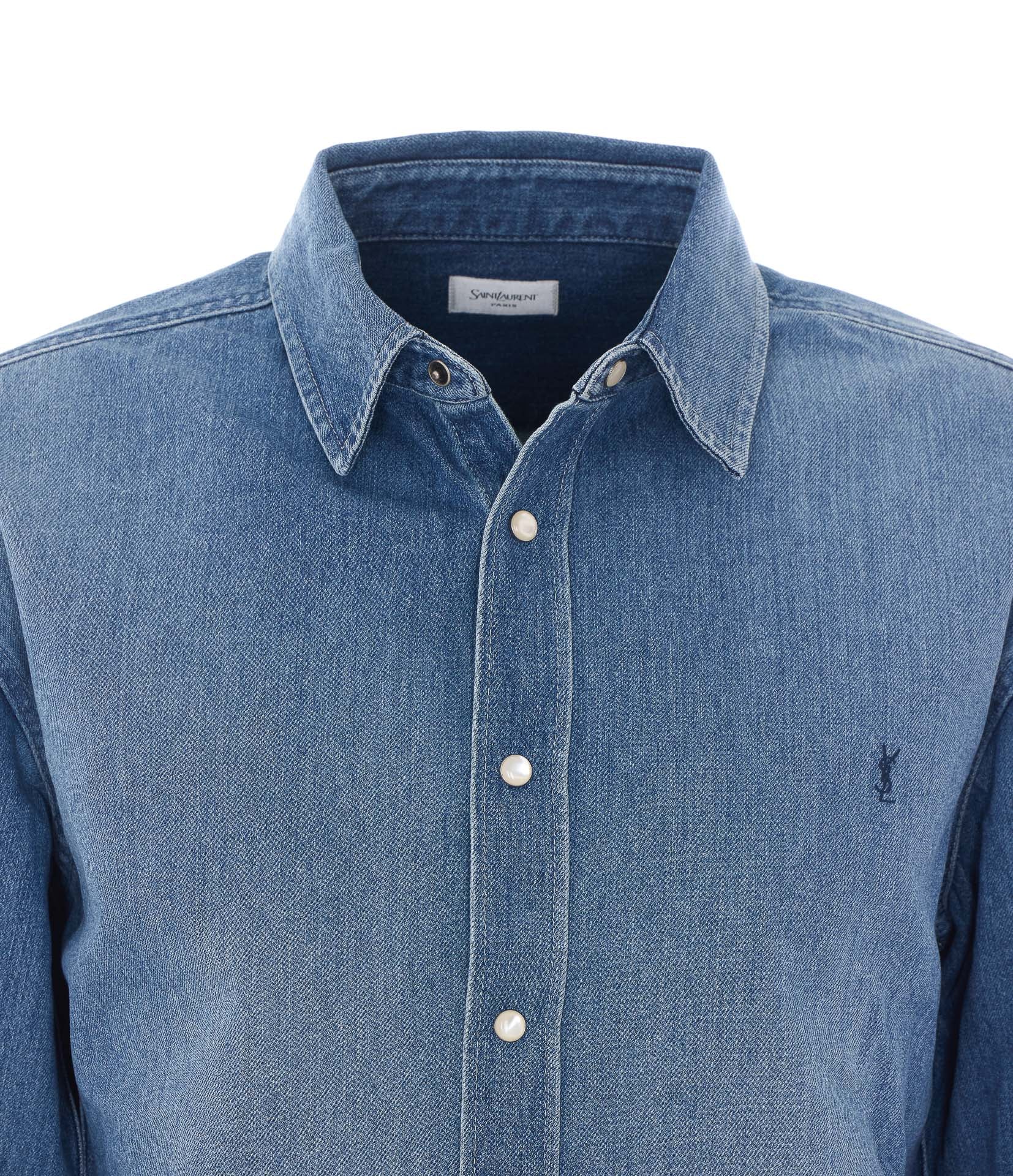 Saint Laurent Shirts Blue Cotton
