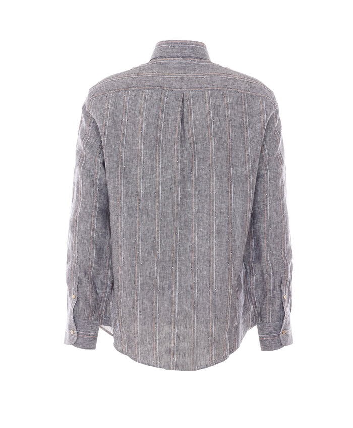 Brunello Cucinelli Shirts Grey Linen