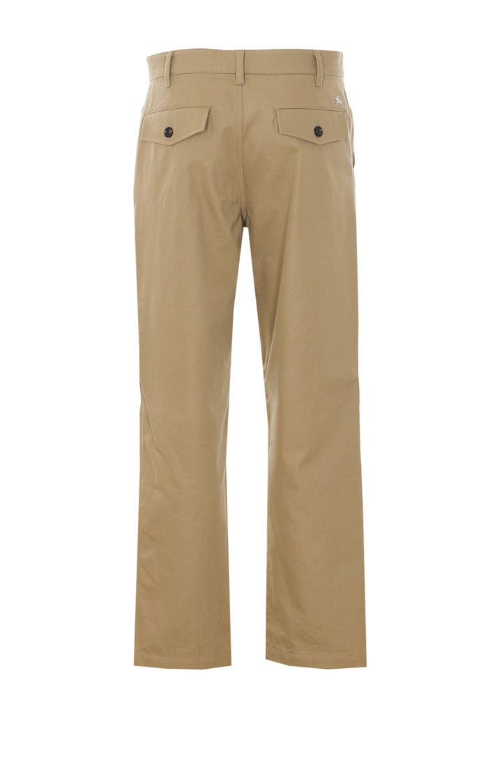 Burberry Trousers Beige Cotton