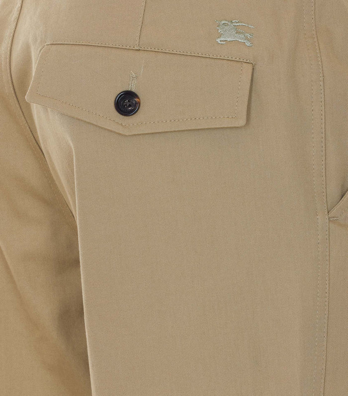 Burberry Trousers Beige Cotton