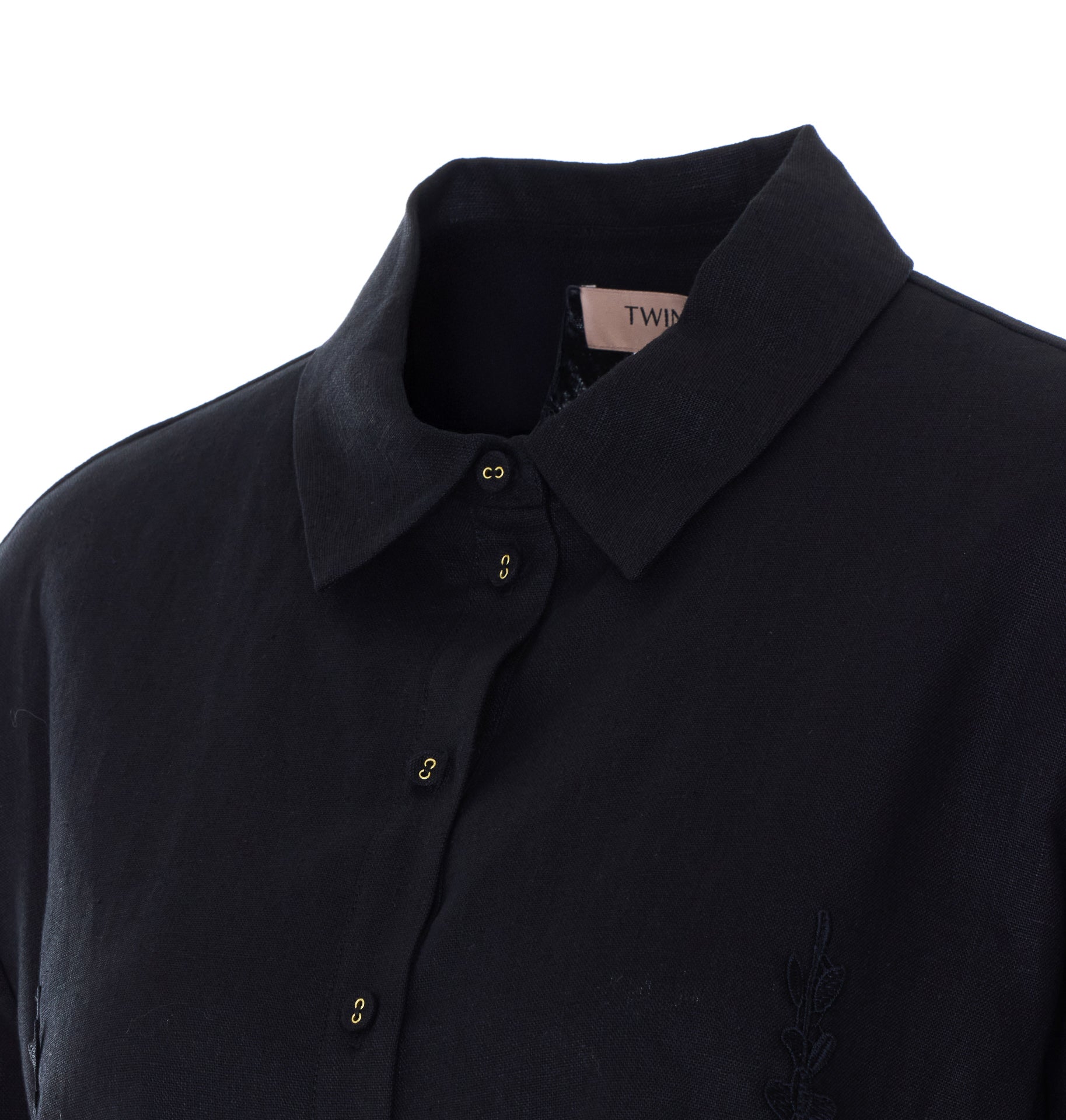 Twin-Set Shirts Black Linen