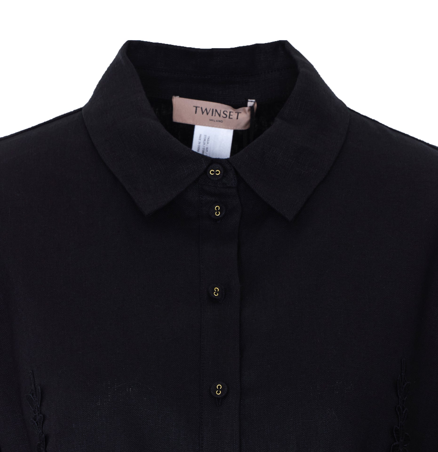 Twin-Set Shirts Black Linen