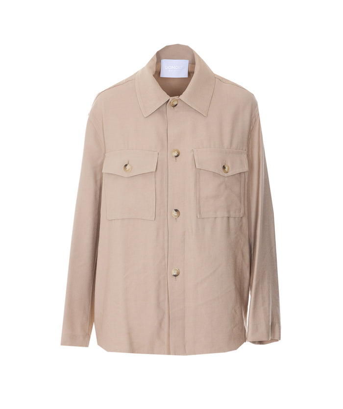 Dondup Shirts Beige Viscose