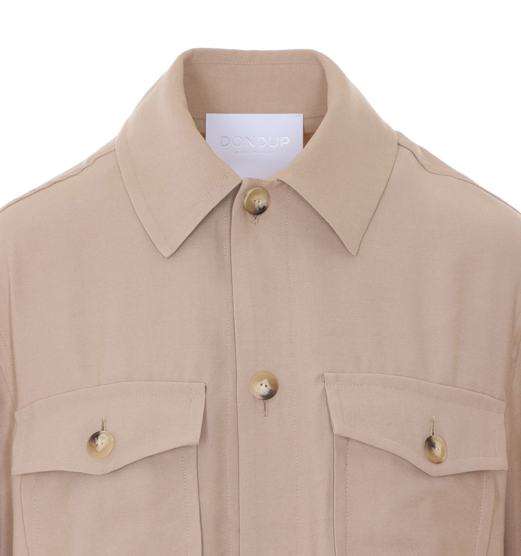 Dondup Shirts Beige Viscose