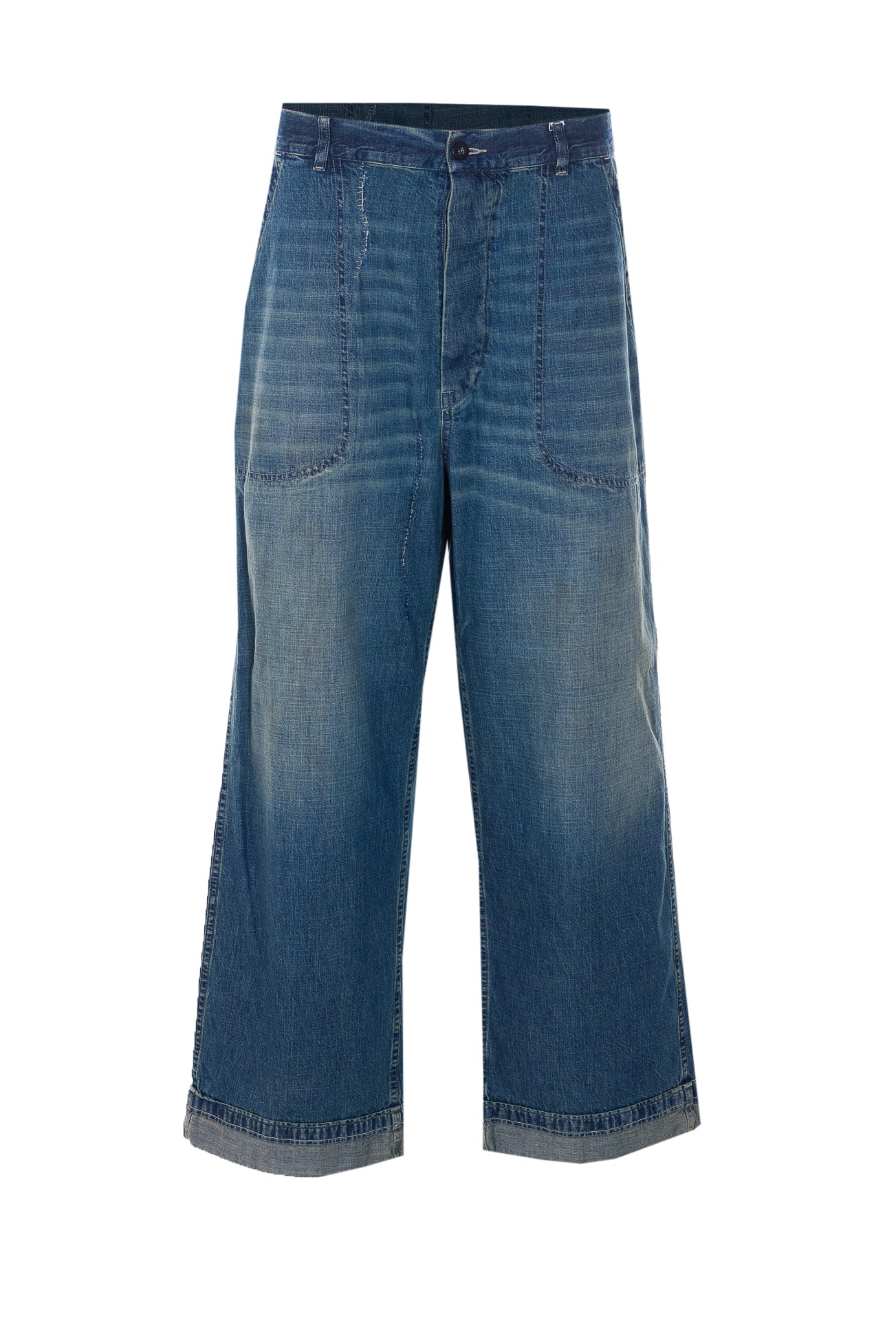 Maison Margiela Trousers Blue Cotton