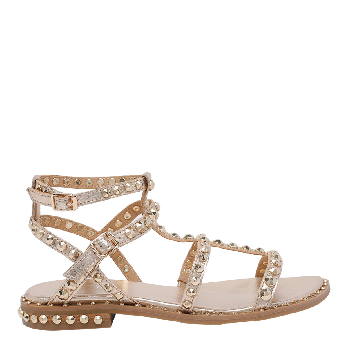 Ash Sandals Beige Calf Leather/rubber Sole