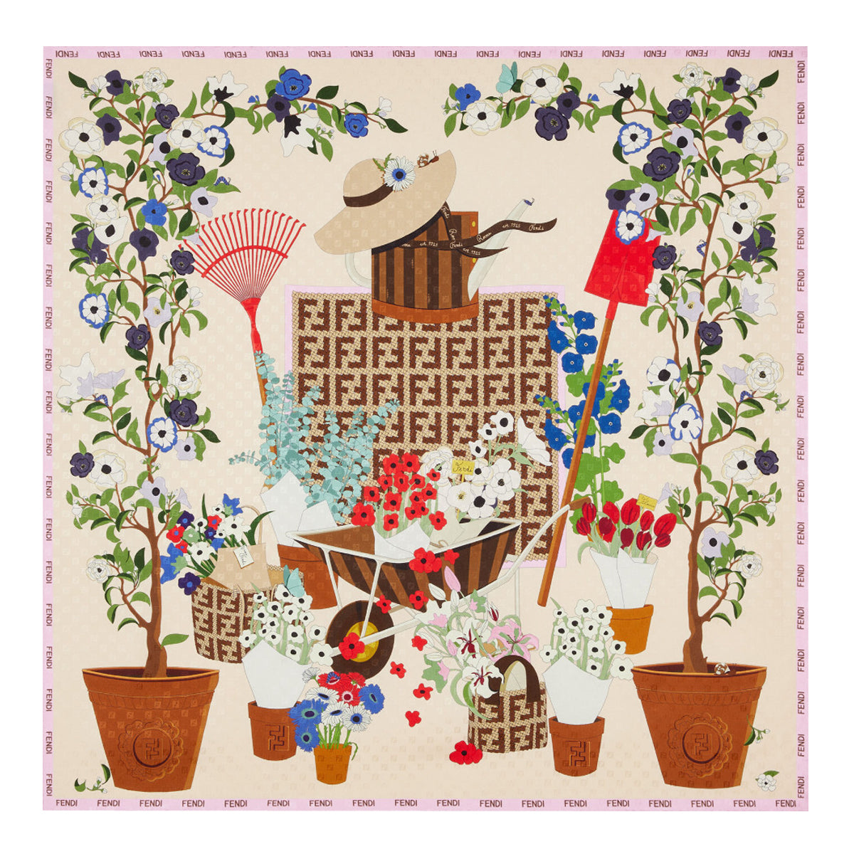 Fendi Scarfs Multicolour Silk