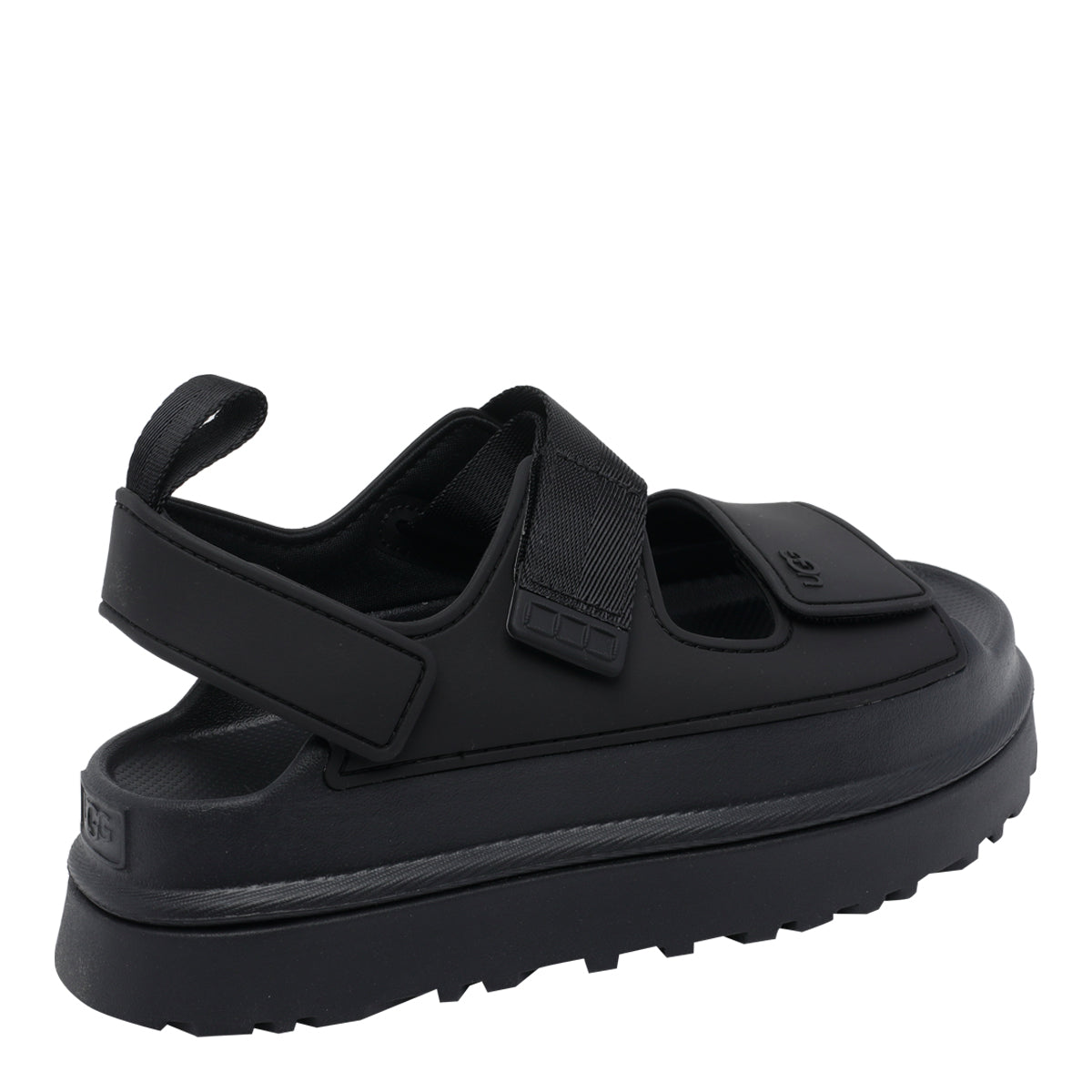 Ugg Sandals Black Rubber/ Rubber Sole