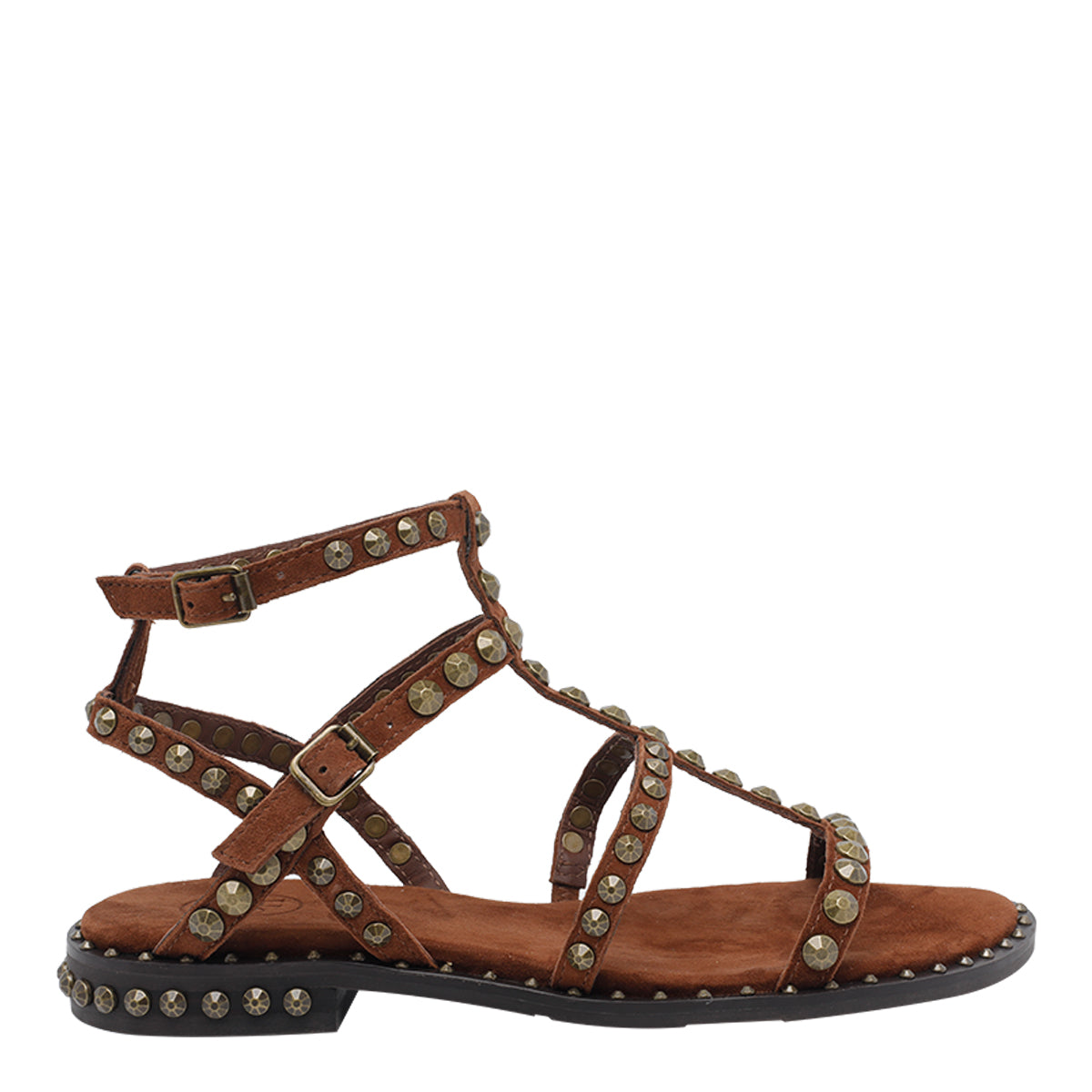 Ash Sandals Brown Suede Leather/rubber Sole