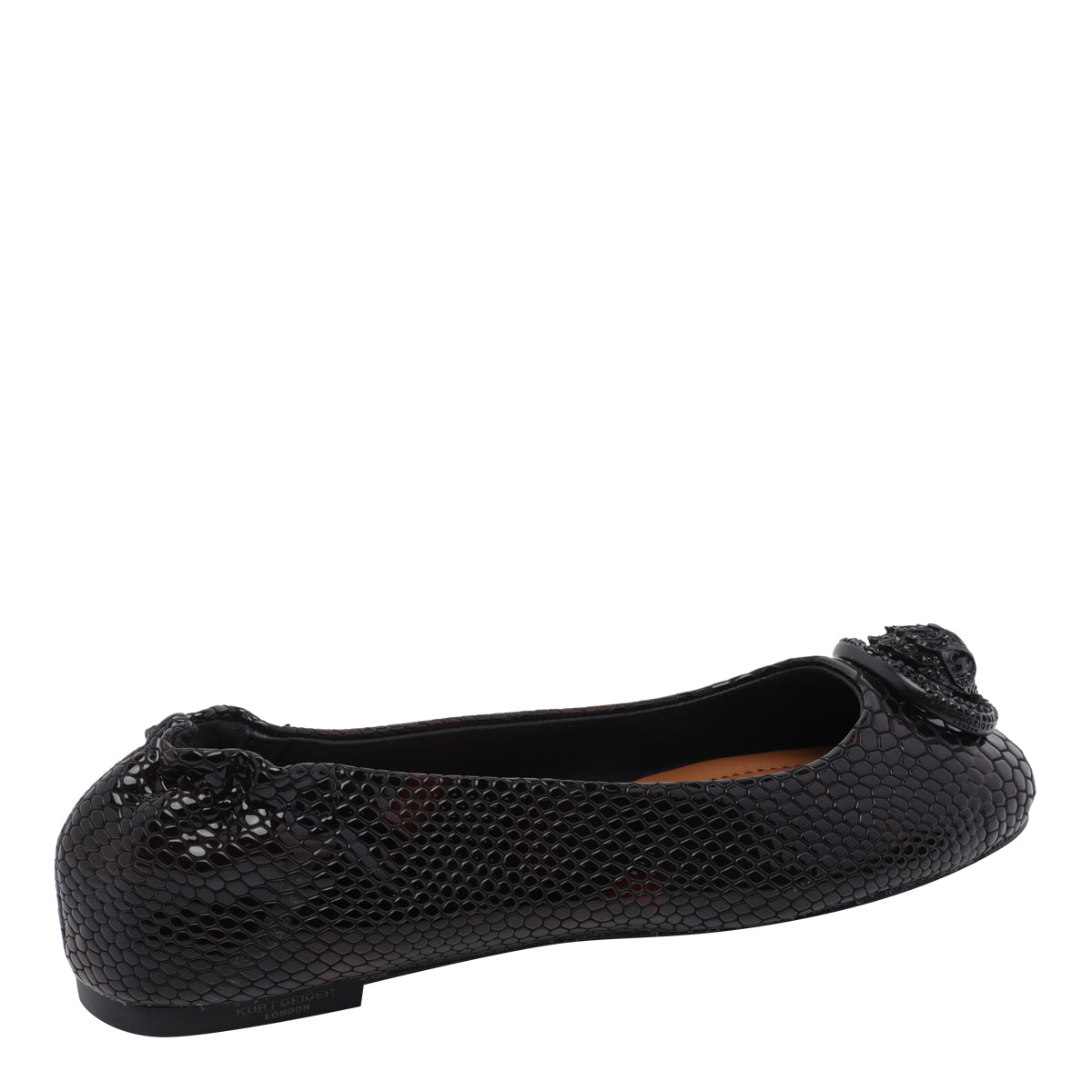 Kurt Geiger Flat Shoes Black Patent Leather/ Rubber Sole
