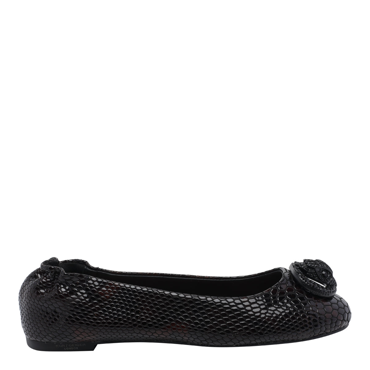 Kurt Geiger Flat Shoes Black Patent Leather/ Rubber Sole