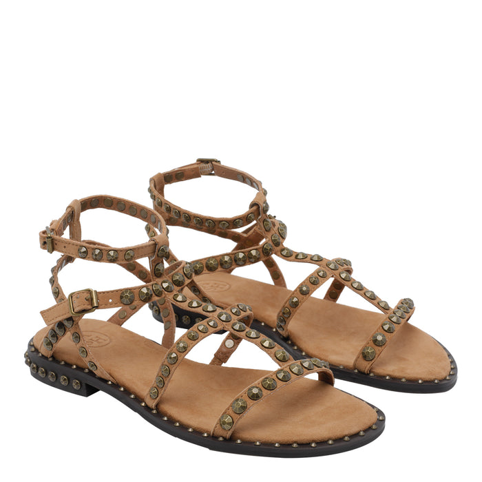 Ash Sandals Brown Calf Leather/rubber Sole
