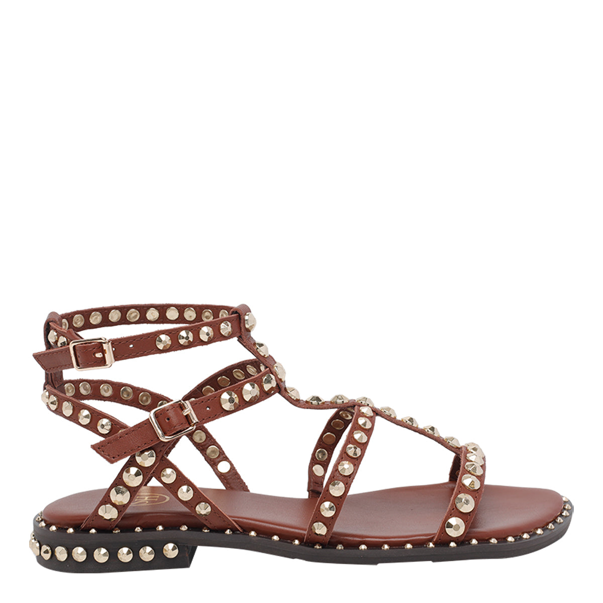 Ash Sandals Brown Calf Leather/rubber Sole