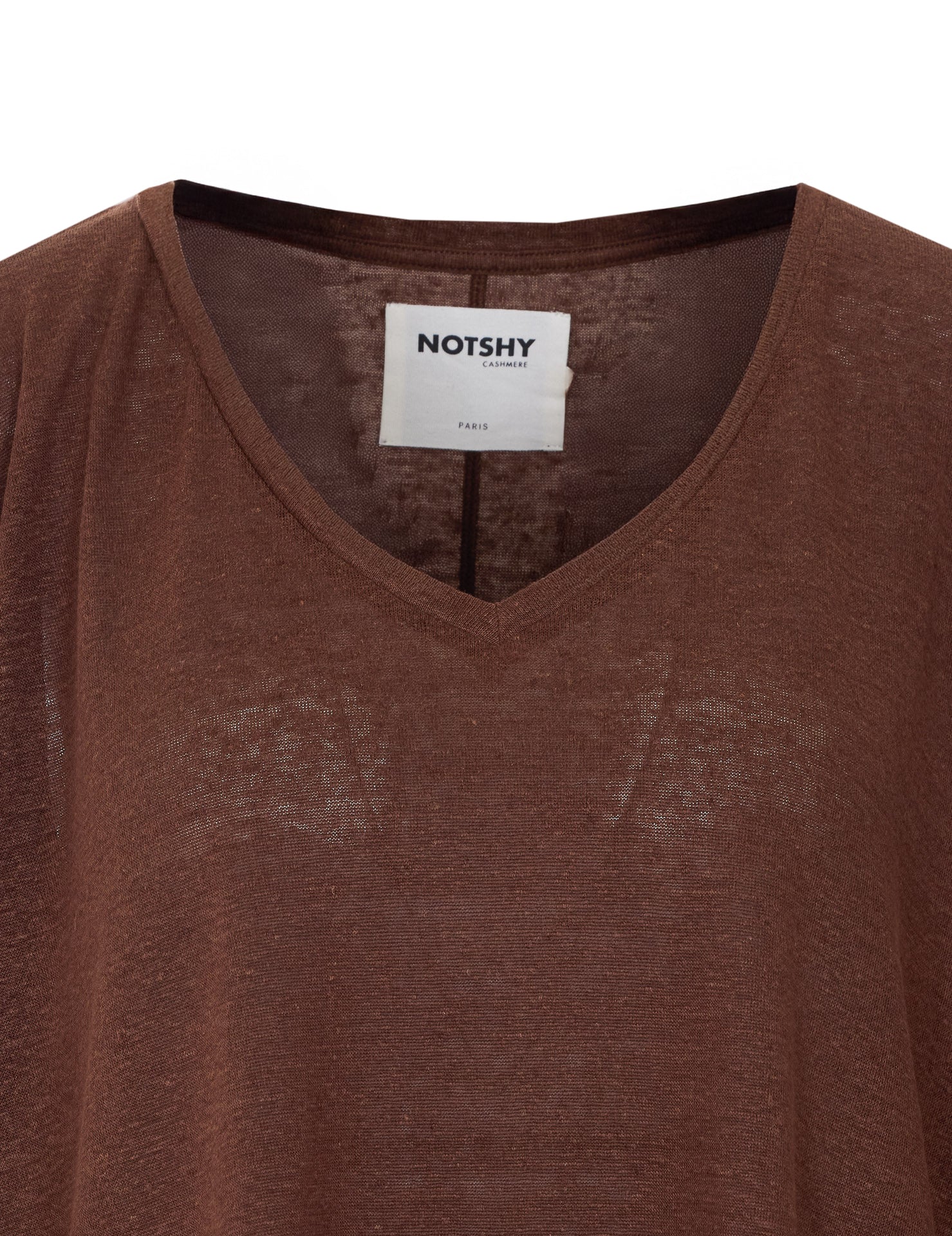Not Shy T-Shirts And Polos Brown Linen