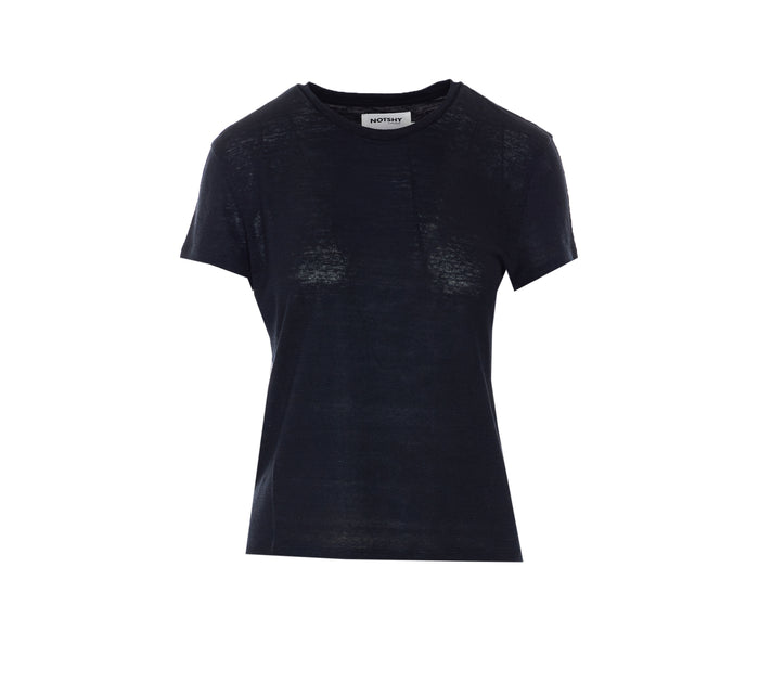 Not Shy T-Shirts And Polos Black Linen